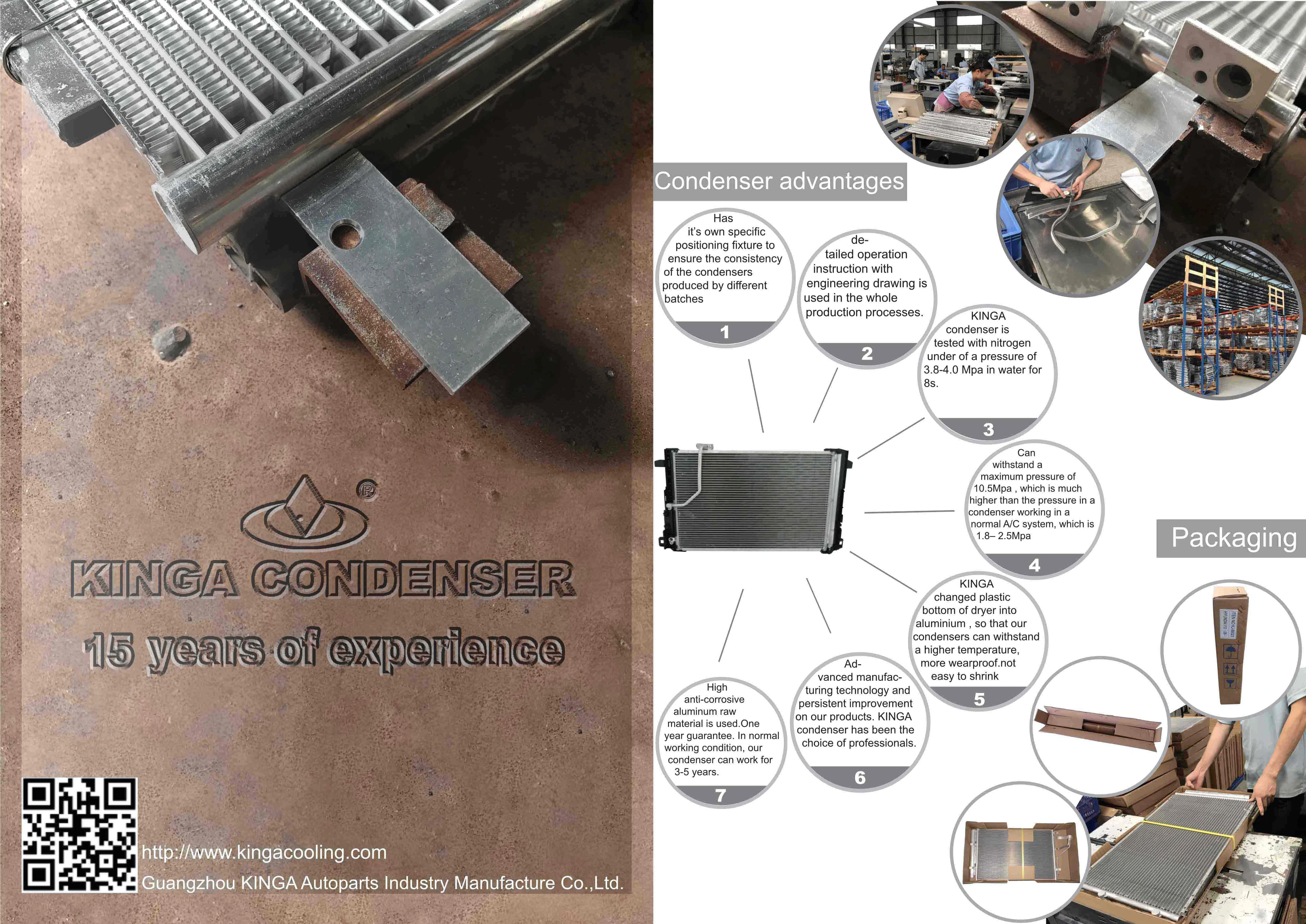 condensers are 100% tested under high pressure