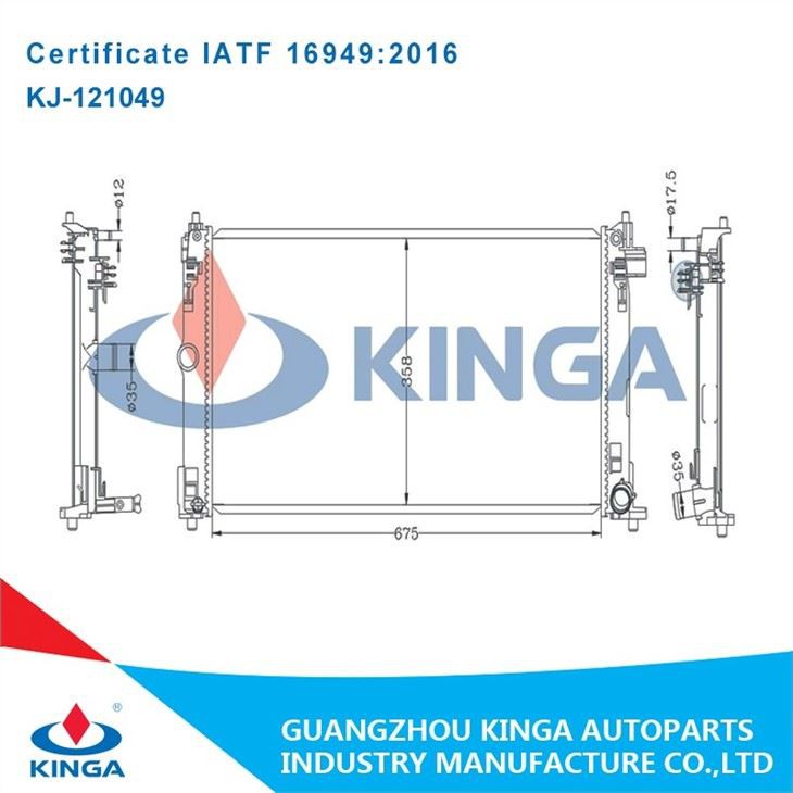 Radiator For TOYOTA CH-R 1.2T'16-18 CVT TOYOTA COROLLA 1.2T'19- CVT Oem:16400-47130